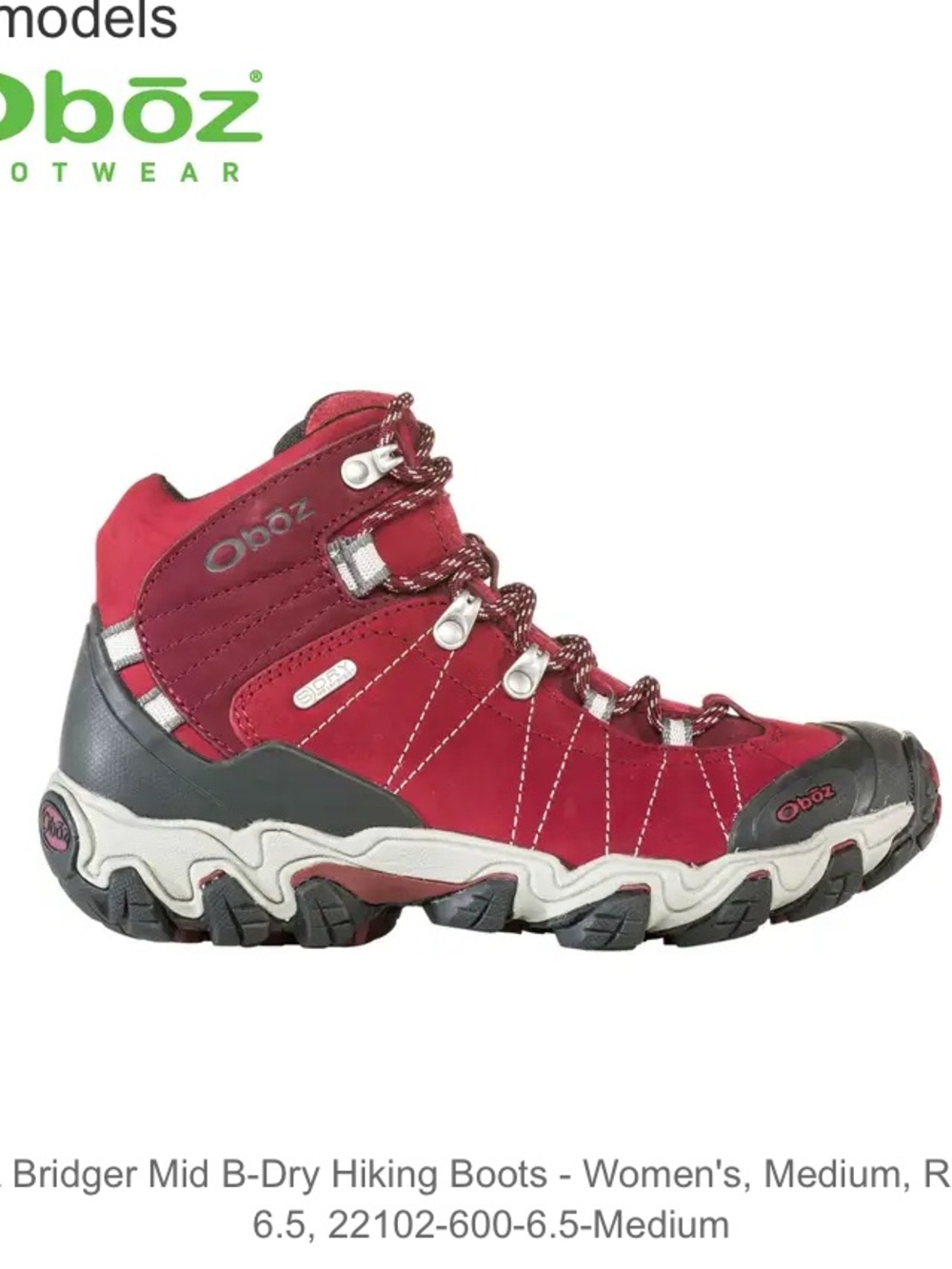 Oboz Women’s Bridger Mid B-Dry Hiking Boots 7.5